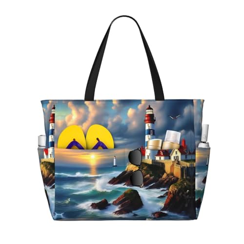 Sac à bandoulière imperméable Lighthouse avec peinture diamant