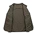 Men's All Seasons Cotton Multi-Pocket Vest Sleevel Casual ets tawny Vest XL 50-60kg