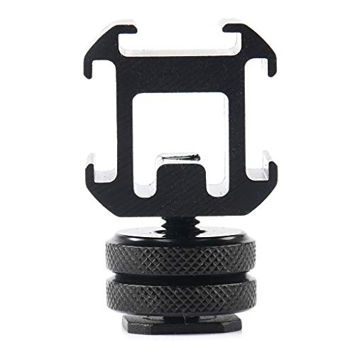 3 Hot Shoe Mount Adapter Dual Screws Bracket Stand Holder for DSLR Camera
