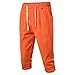 Produktbild NOBRAND 2020 Sommer Neue Hose Herren Casual Loose Baumwolle Hanf Capris Herren Hose Loose Casual Pants Gr. 56, Orange