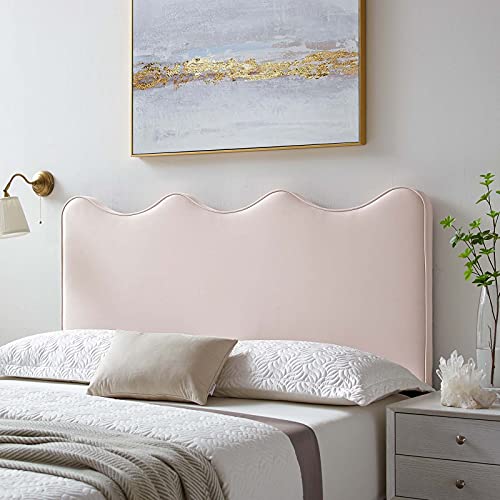 Modway Athena Performance Velvet Full/Queen Headboard in Pink