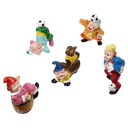 Figurines de clown en porcelaine IMIKEYA mini décor miniature jardin - 5