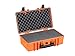 Monoprice Weatherproof Hard Case - 22 x 14 x 8 Inches, With Customizable Foam, Shockproof, IP67, Ultraviolet And Impact Resistant Material, Orange - Pure Outdoor Collection