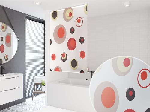 probath Estor de ducha básico con 16 diseños y 7 anchos a elegir, color negro, verde y blanco, transparente, azul claro, 60 x 240 cm