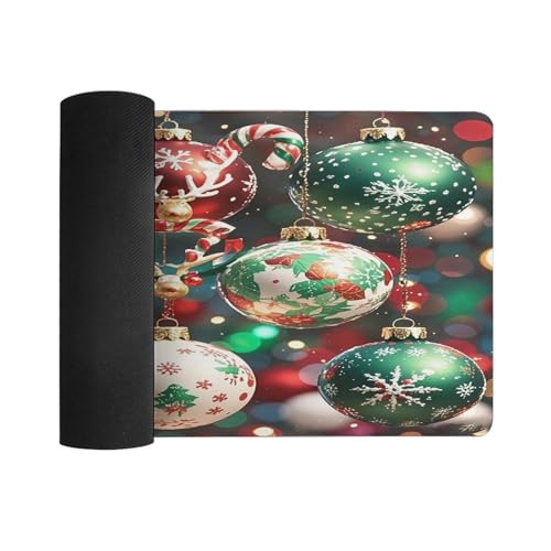Christmas Balls Desk Mat pad para mouse grande de goma miniatura 3