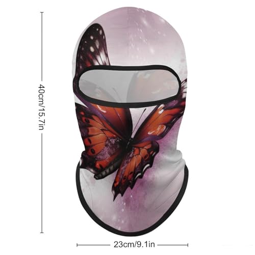 Máscara facial Butterfly para hombres y mujeres, protección solar, transpirable, cubre todo el cráneo para senderismo, ciclismo, running y conducción miniatura 2