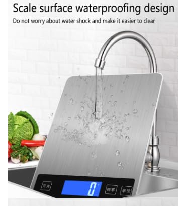 Báscula de cocina digital de acero inoxidable de 15 kg/1 g