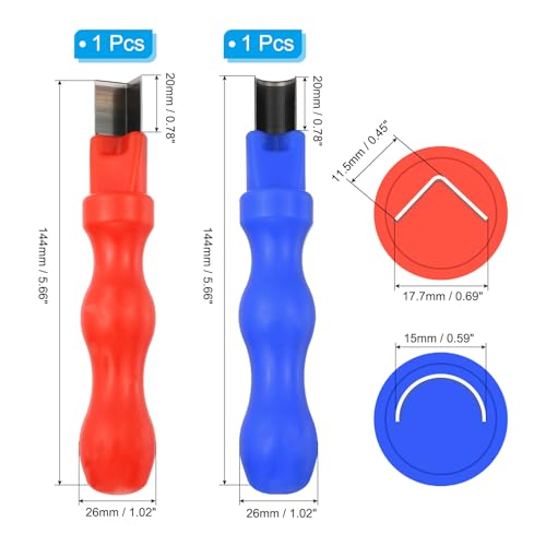 Image of PATIKIL Neon Light Cutter, 2 Pack Cutting Tool Includes 1 Straight and 1 Curved for Neon Flexible Light, Split LED Silicone Light Strip Hand Tool