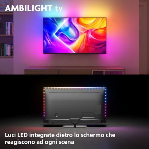 Philips Ambilight 'The One' 65PUS9010 QLED 4K Smart TV - Display 65’’ con processore P5 Perfect Picture Ultra HD, Titan OS, Dolby Vision e Dolby Atmos Sound - 2