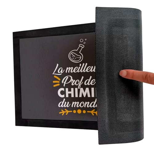 Paillasson noir prof de chimie : cadeau original enseignants sciences - 5