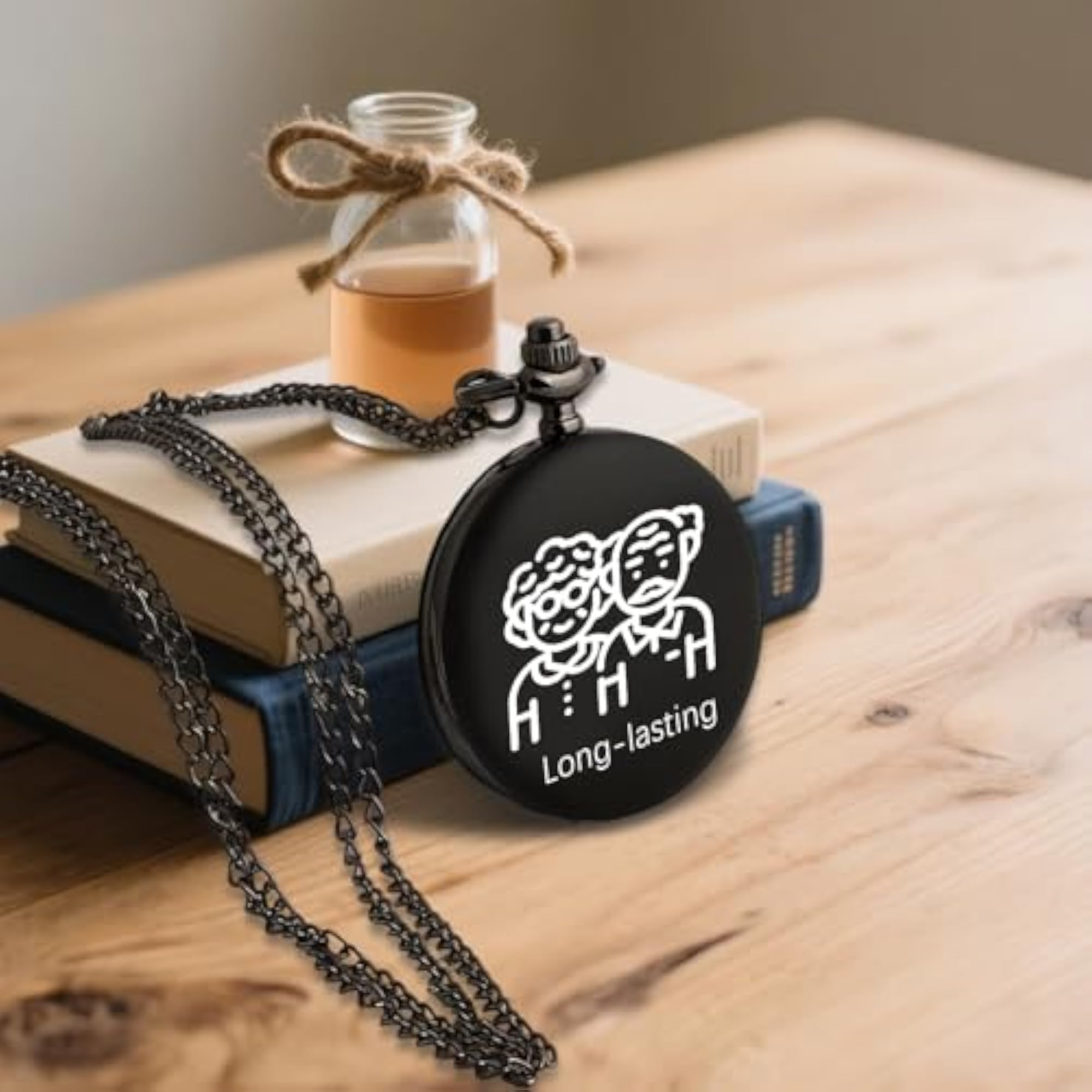 Custom Engraved Pocket Watch with Chain
