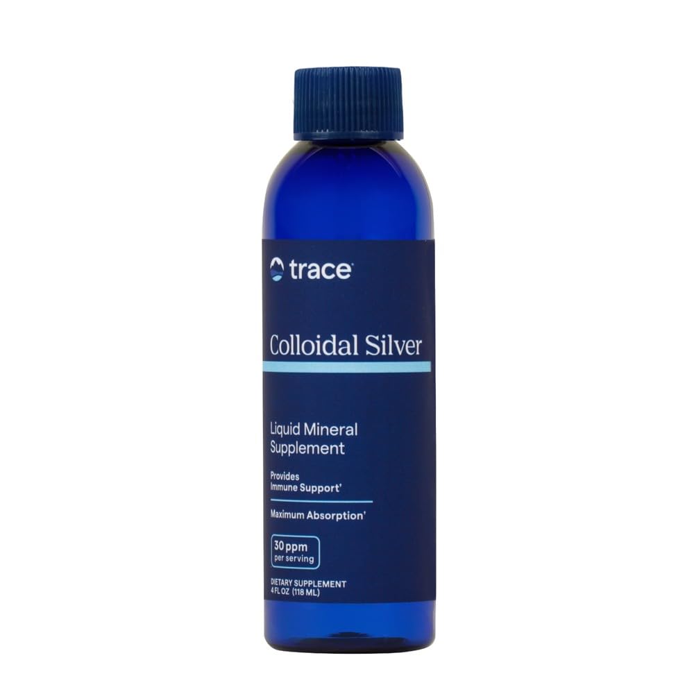 Trace Minerals Colloidal Silver Liquid Supplement, 4 oz 4 Fl Oz (Pack of 1)