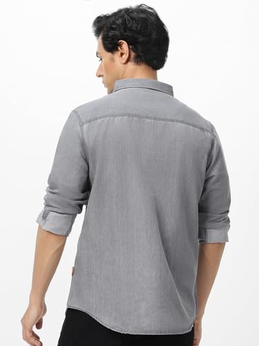 Image of Urbano Fashion Men's Full Sleeve Regular Fit Casual Denim Shirt