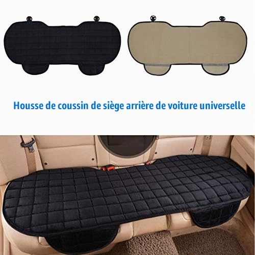 Riloer Universal Auto Cushion Chaise Protecteur Noir Tapis De Voiture Siège Arrière Couverture En Peluche