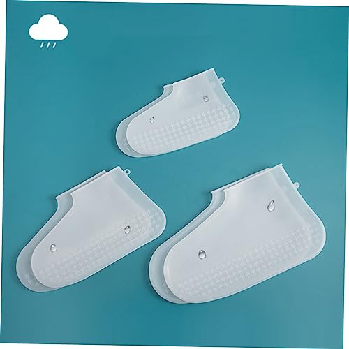 Cubrecalzados impermeables de silicona, antideslizantes, gruesos, para adultos, niños y niñas, protector portátil para calzado al aire libre miniatura 3