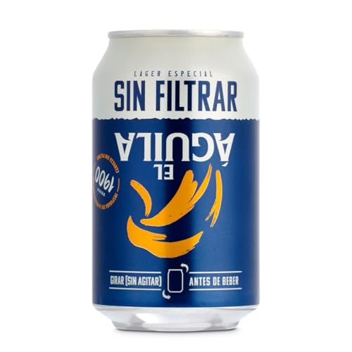 El Águila Lata Cerveza Sin Filtrar, 330ml