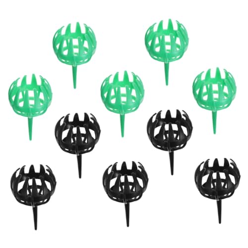 OSALADI Cajas de Fertilizante para Bonsáis 10 Piezas Grandes ABS Plástico Verde y Negro Cajas Automáticas para Plantas y Suculentas Soporte para Siembra en Jardín y Huerto