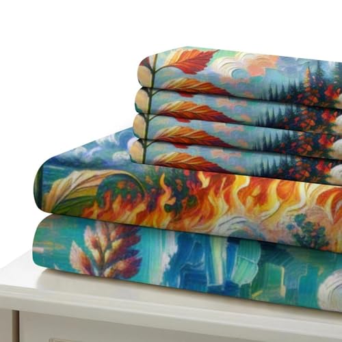 Housse de couette 3D Coleus Fleur avec fermeture éclair invisible en microfibre douce - 6