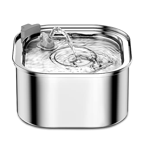 Cepheus Cat Water Fountain, 3.2L/108Oz Automatic Stainless Steel Pet Fountain Dog Water Dispenser With Super Quiet Design - Ideal For Cats, Dogs, And Multiple Pets - Dishwasher Safe #TOP1