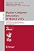 Produktbild Human-Computer Interaction  INTERACT 2015: 15th IFIP TC 13 International Conference, Bamberg, Germany, September 14-18, 2015, Proceedings, Part III (Lecture Notes in Computer Science, Band 9298)