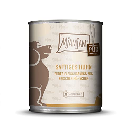 MjAMjAM - Alimento húmedo Premium para Perros - Puro Pollo jugoso, Pack de 1 (1 x 800 g), sin Cereales con Extra de Carne