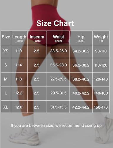 Image of VOYJOY Women Workout Impact Shorts 2.5 inch / 3.6 inch / 4.5 inch / 6 inch Scrunch Butt Booty | Tummy Control, High Waisted, Bike Short, Gentle Compression, for Women