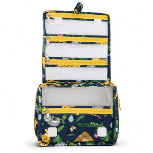 Image of Foldable Travel Kit | Multipurpose All-in-One Compact, Durable, Lightweight, Waterproof, Bag | Travel Friendly Pouch Ideal for Diaper, Medicines, Accessory & Toiletry (Animal Print)