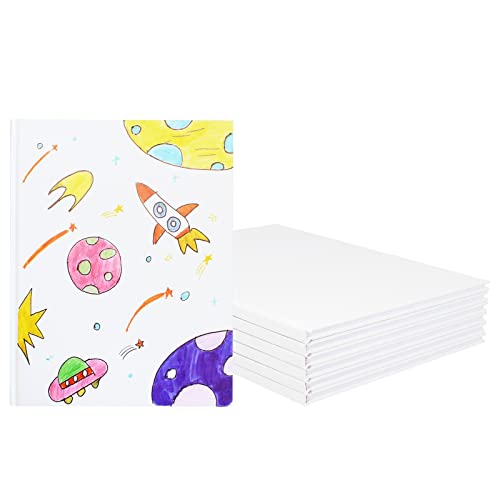 Livre vierge à couverture rigide zmybcpack, lot de 6 carnets blancs pour étudiants