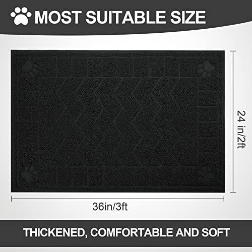 Image of Cat Litter Mat, Litter Trapping Mat Soft on Kitty Paws, 35 inch x 24 inch Kitten Litter Box Mat for Cleaner Floors, Waterproof, Easy Clean, Durable Large Size Cat Litter Pad for Kitten.