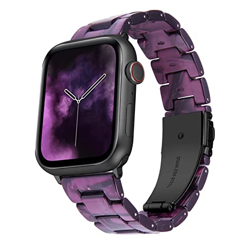 BINLUN Bracelet de Montre en Résine Compatible avec Apple Watch 38mm 40mm 41mm 42mm 44mm 45mm 49mm pour Femme Homme Bracelet pour iWatch Series Ultra SE 9 8 7 6 5 4 3 2 1 Léger Stylé