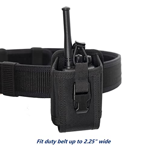 Image of TACNEX Universal Tactical Radio Holster, Elastic Walkie Talkie Stand, Two Way Nylon Pouch with MOLLE Belt Clip for Police, Lion, Security, Firefighter, Rescue