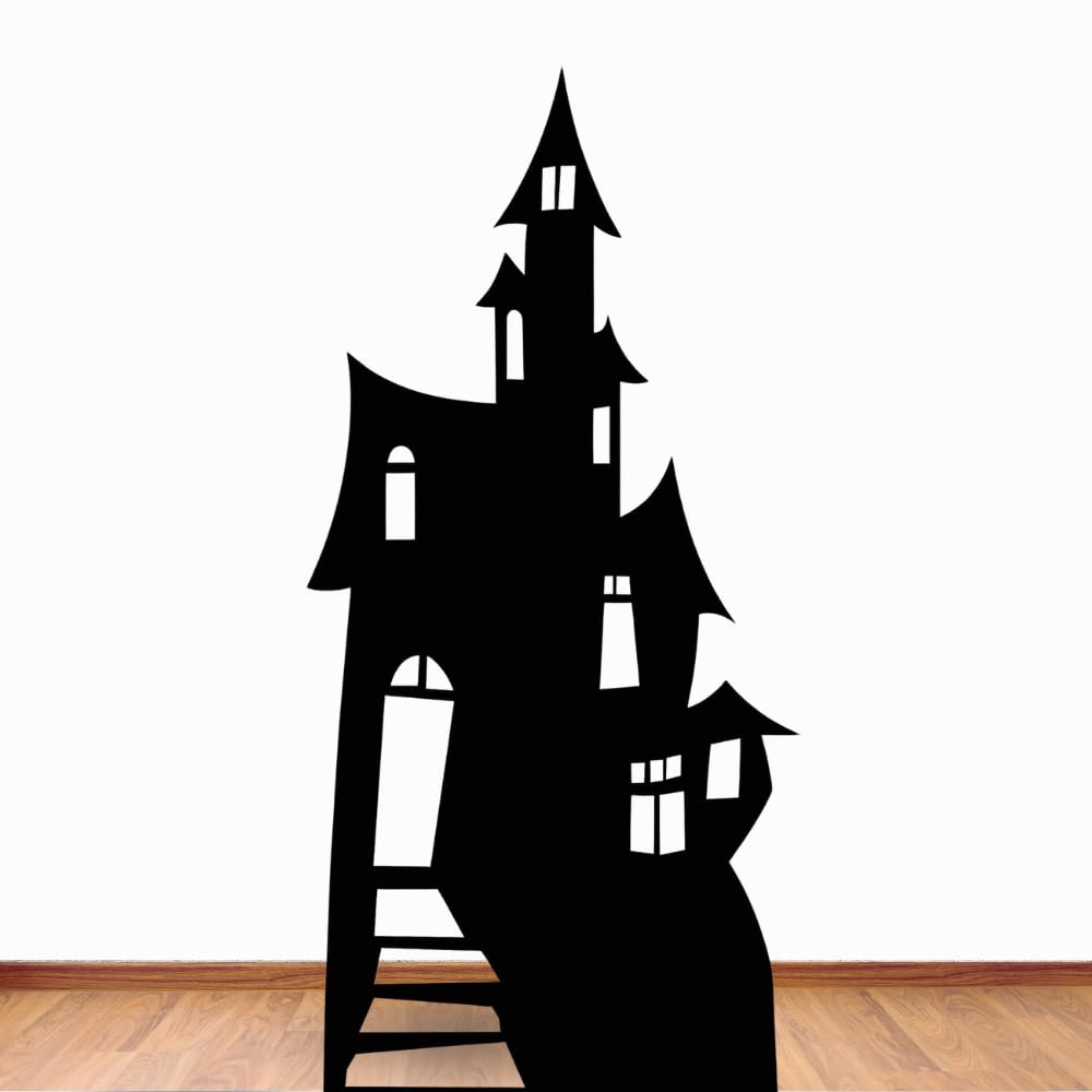 Haunted House Silhouette Cardboard Cutout Figure 186cm Tall -Halloween Party Fun