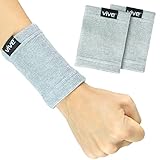 Vive Wrist Compression Sleeves for Women & Men (Pair) - Elastic Support Wristband for Pain Relief & Circulation - Wrist Support for Carpal Tunnel, Arthritis, Tendonitis - Great for Sports Injury