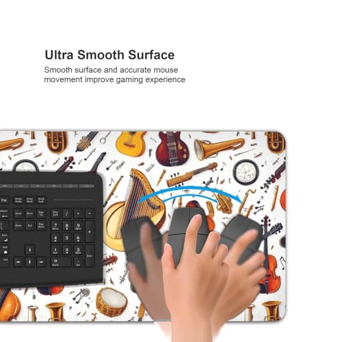 Tapis de bureau imprimé instruments classiques pour espace informatique et jeu - 4