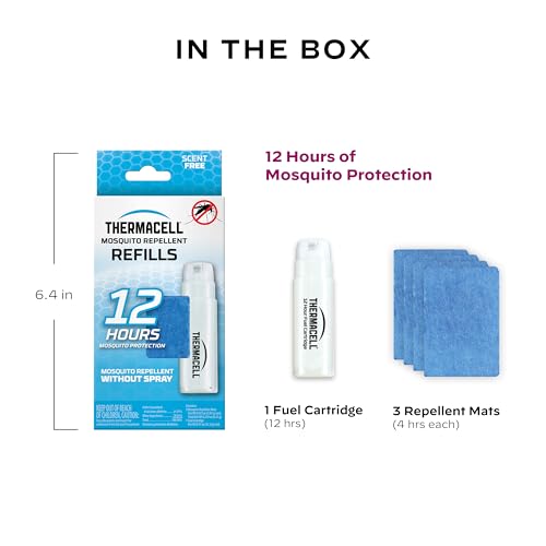 Thermacell Mosquito Repellent Refills; Compatible with Any Fuel-Powered Thermacell Repeller; Highly Effective, Long Lasting, No Spray or Mess; 15 Foot Zone of Mosquito Protection (Pack of 2)