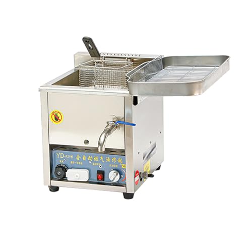 Controllo automatico della temperatura: ampia gamma di controllo della temperatura, 50-300 °C, controllo della temperatura facile, veloce ed efficiente. Può friggere patatine fritte, ali di pollo, cosce di pollo, spiedini fritti e altre prelibatezze.