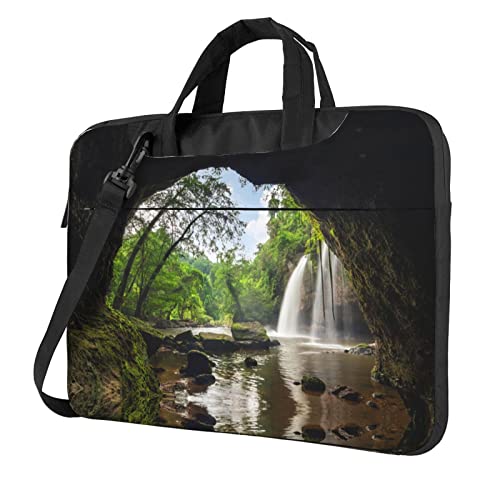 Sacoche pour ordinateur portable 15,6 pouces imprimé Cascade de montagne artistique