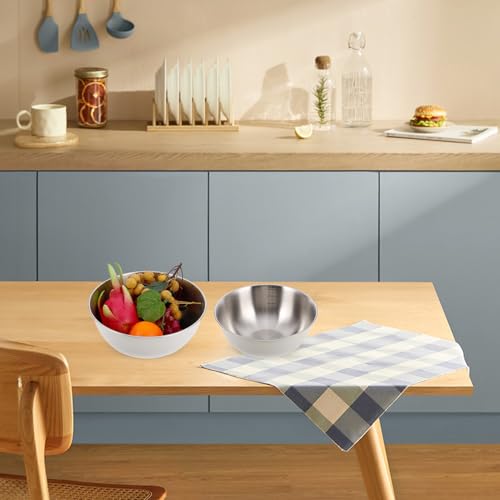 Ciieeo Tazón Mezclador de Acero Inoxidable 22 cm Beige miniatura 6