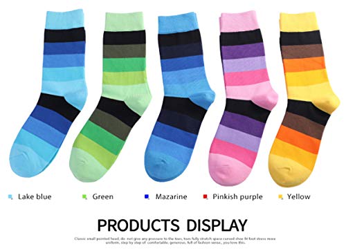 Image of HHX YONLEE Dress Socks 5 /6 /10 Pairs Crew Argyle Colorful Cotton Novelty Casual Happy Fun