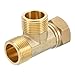Brass Tee Swivel Pipe Fitting T-Connector Fitting Coupler Refrigeration