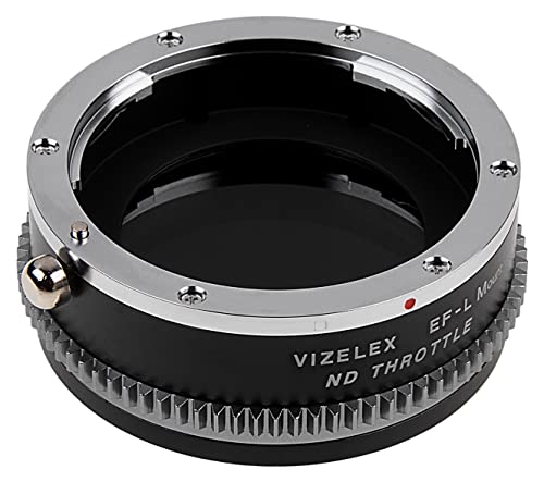 Adaptador de lente Vizelex ND Throttle compatible con lentes Canon EOS (EF/EF-S) D/SLR para cámaras sin espejo de la alianza L-Mount con filtro ND variable integrado (2 a 8 stops) miniatura 2