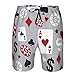 Boys Perfect Short Fashion Swim Trunks Casual Short Pants Big & Tall Half Pants for Swim, Beach Athletic Surf Loose Poker Card Casino Shorts