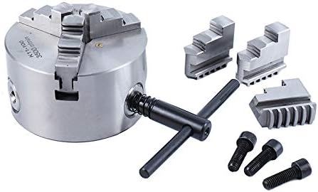 KATSU Tools 3 Jaw self Centering Chuck, Precision 100mm 4 Inch Metal Lathe CNC Drilling Tool Accessory for Engineering Grinding Milling Woodworking Machines 105211