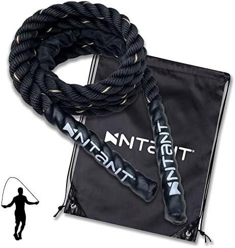 NTANT Weighted Jump Rope, Heavy Jump Rope, Skipping Jumping Rope, Exercise Battle Rope for Fitness, Total Body Work Out, Gym Training to Improve Strength