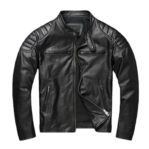 Veste de motard homme similicuir à col montant idéale pour vos sorties en ville