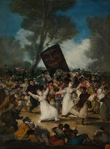 Peinture sur toile Goya l'Enterrement de la Sardine pour décoration chambre à coucher