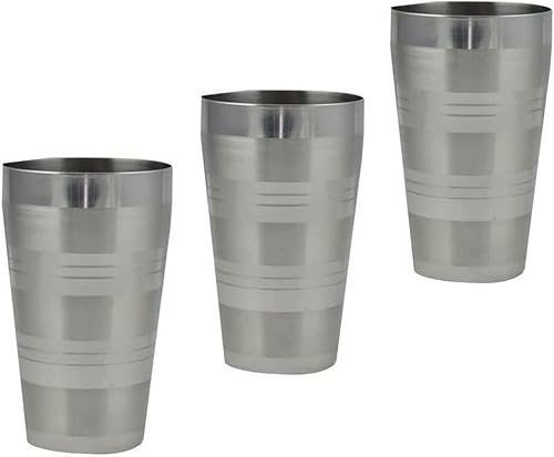 Miniatura 3 de Satre Online and Marketing Juego de 3 vasos de acero inoxidable (3 piezas) de gran tamaño, vasos irrompibles, vasos de cerveza relajantes, vasos