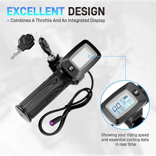 Image of New Ebike Throttle Integrated Display with M Button Compatible with Tuttio Soleil 01 Electric Dirt Bike Note: The New One Is Not Compatible with the One Without M and Cannot Be Used Interchangeably