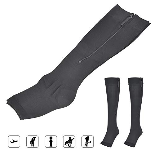 Body Shaping Stocking, 1Pair Sport Sectional Pressure Stocking Comfortable for Cycling for Night Running for Marathon (L)