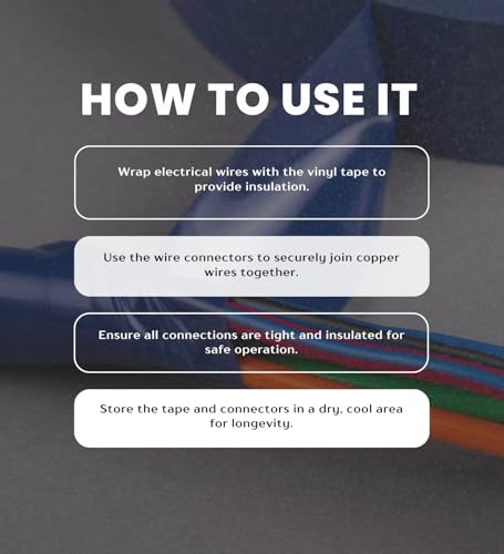 Cinta eléctrica de vinilo amarillo de 3/4 para aislar cables interiores 4